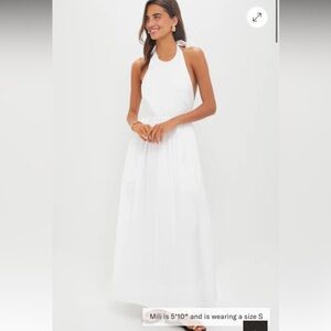 Tuckernuck White Backless Halter Dress